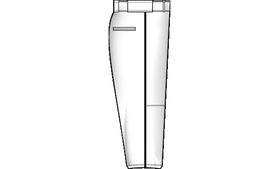 Prostar White and Black Piped Pant