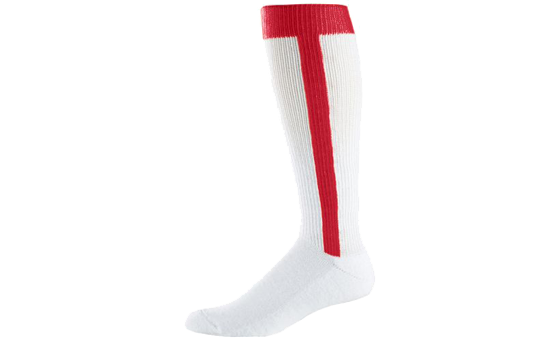 Baseball Stirrup Socks White/Red