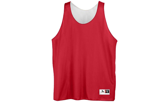 Red and White Reversible Mini Mesh League Tank