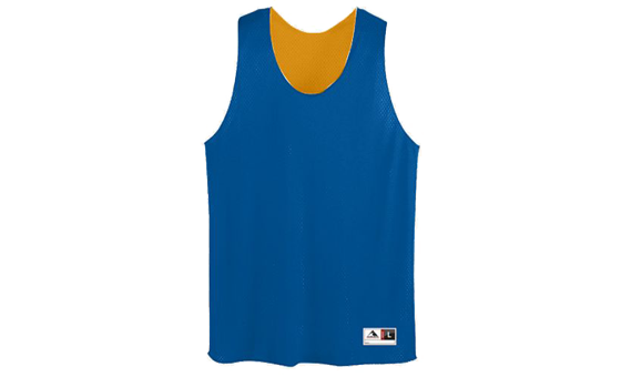 Royal and Gold Tricot Mesh Reversible Tank