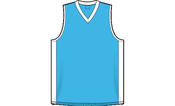 V-Neck Dryflex Sky Blue Basketball Jersey
