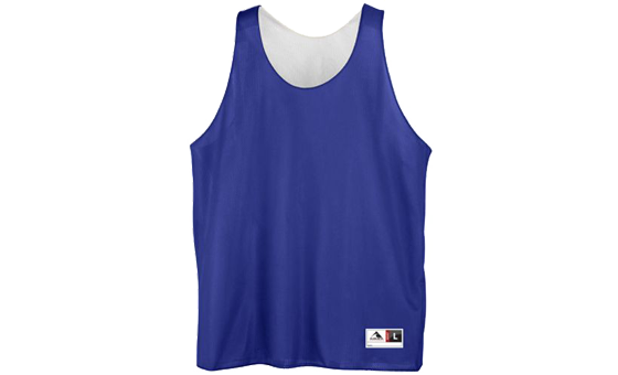 Purple and White Reversible Mini Mesh League Tank