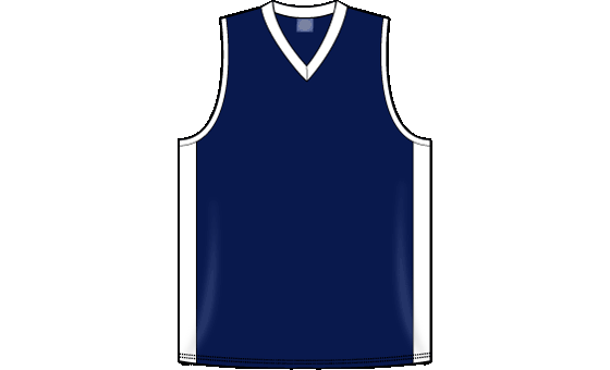 V-Neck Dryflex Navy Basketball Jersey