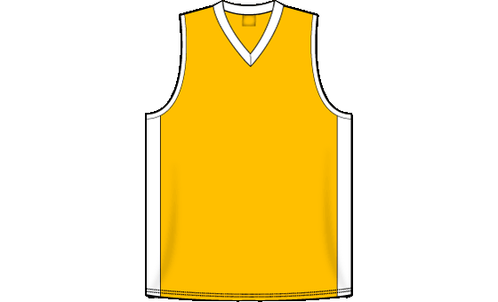 V-Neck Dryflex Gold Basketball Jersey