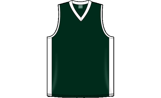 V-Neck Dryflex Dark Green Basketball Jersey