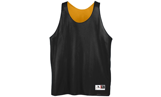 Black and Gold Reversible Mini Mesh League Tank