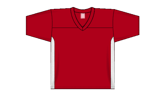 Touch Football Series Knit Red and White Jersey