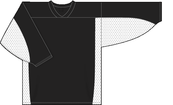 League Series Knit Jersey with Dura Star Mesh in Black/White
