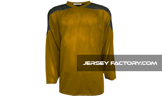 Polyknit League Series Jersey in Gold/Black