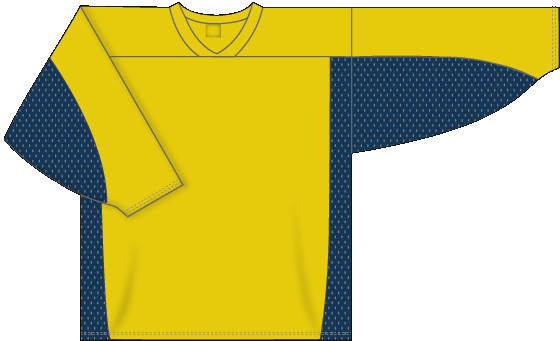 League Series Knit Jersey with Dura Star Mesh in Maize/Navy
