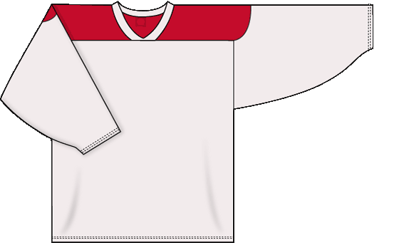 Polyknit League Series Jersey in White/Red