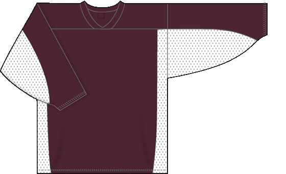 League Series Knit Jersey with Dura Star Mesh in Maroon/White