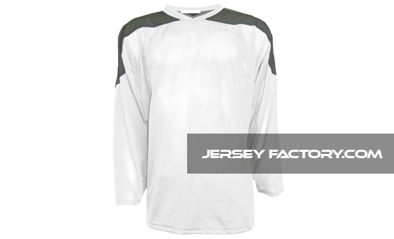 Polyknit League Series Jersey in White/Black