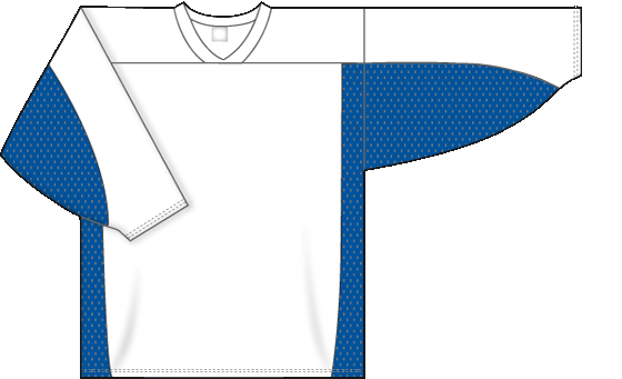 League Series Knit Jersey with Dura Star Mesh in White/Royal