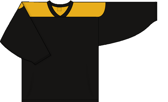 Polyknit League Series Jersey in Black/Gold