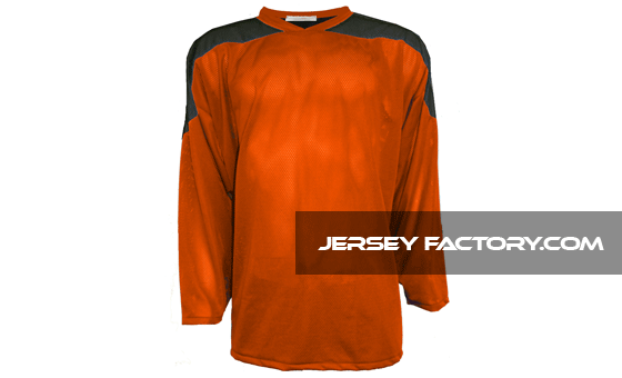 Polyknit League Series Jersey in Orange/Black
