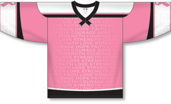 Specialty Sublimated Pink Breast Cancer Awareness Hockey Jersey